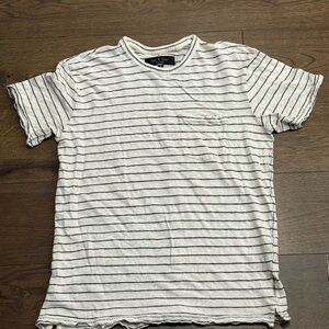 rag & bone women’s Short Sleeve Striped Tee - White and Black